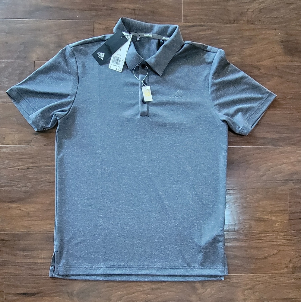 Adidas Men's Grey Golf Shirt Polo Brand New Never Worn Size Small